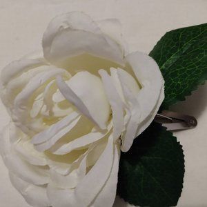 🌹Handmade🌹White Rose - Pin Up - Flower Hair Clip